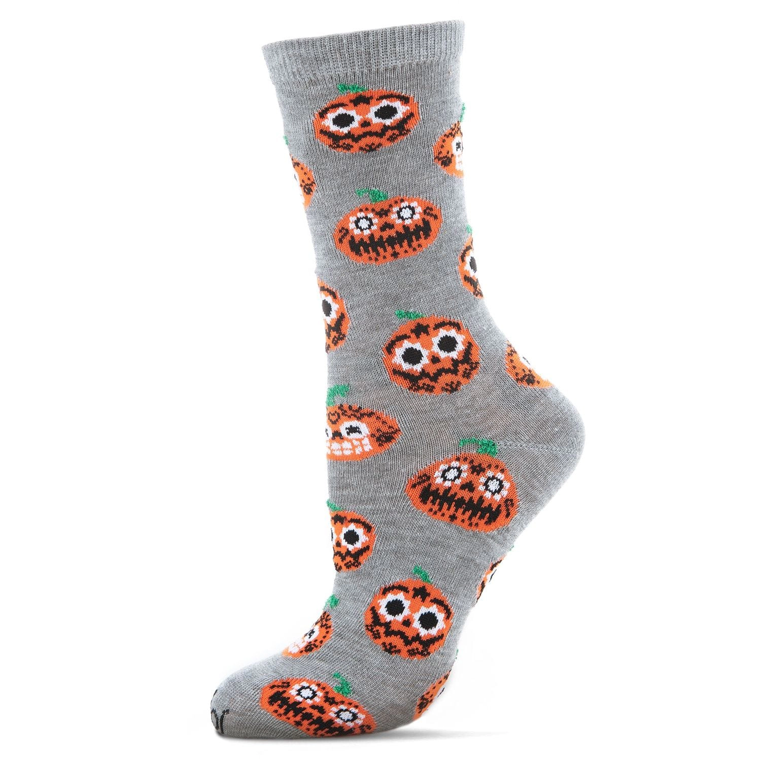 MeMoi Women's Spooky Pumpkins Crew Socks