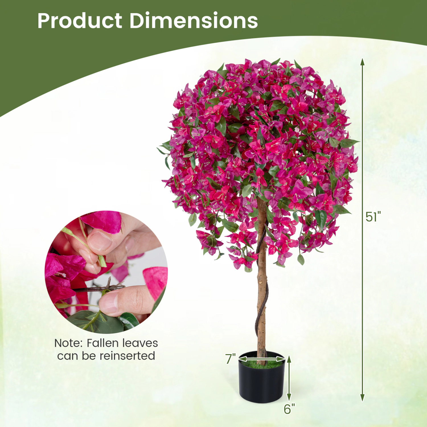 Slickblue Faux Pink Azalea Tree Set of 2 Indoor Outdoor Decorative Plants