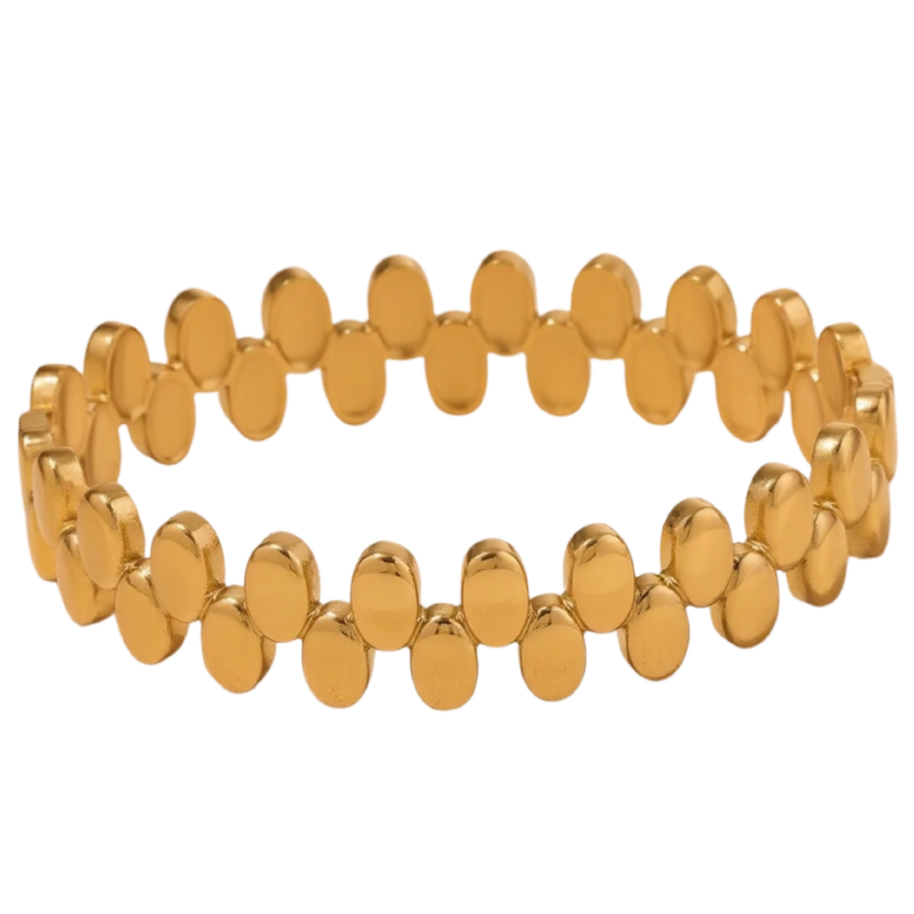 Waterproof 18K Gold Plated Dot Round Bracelet