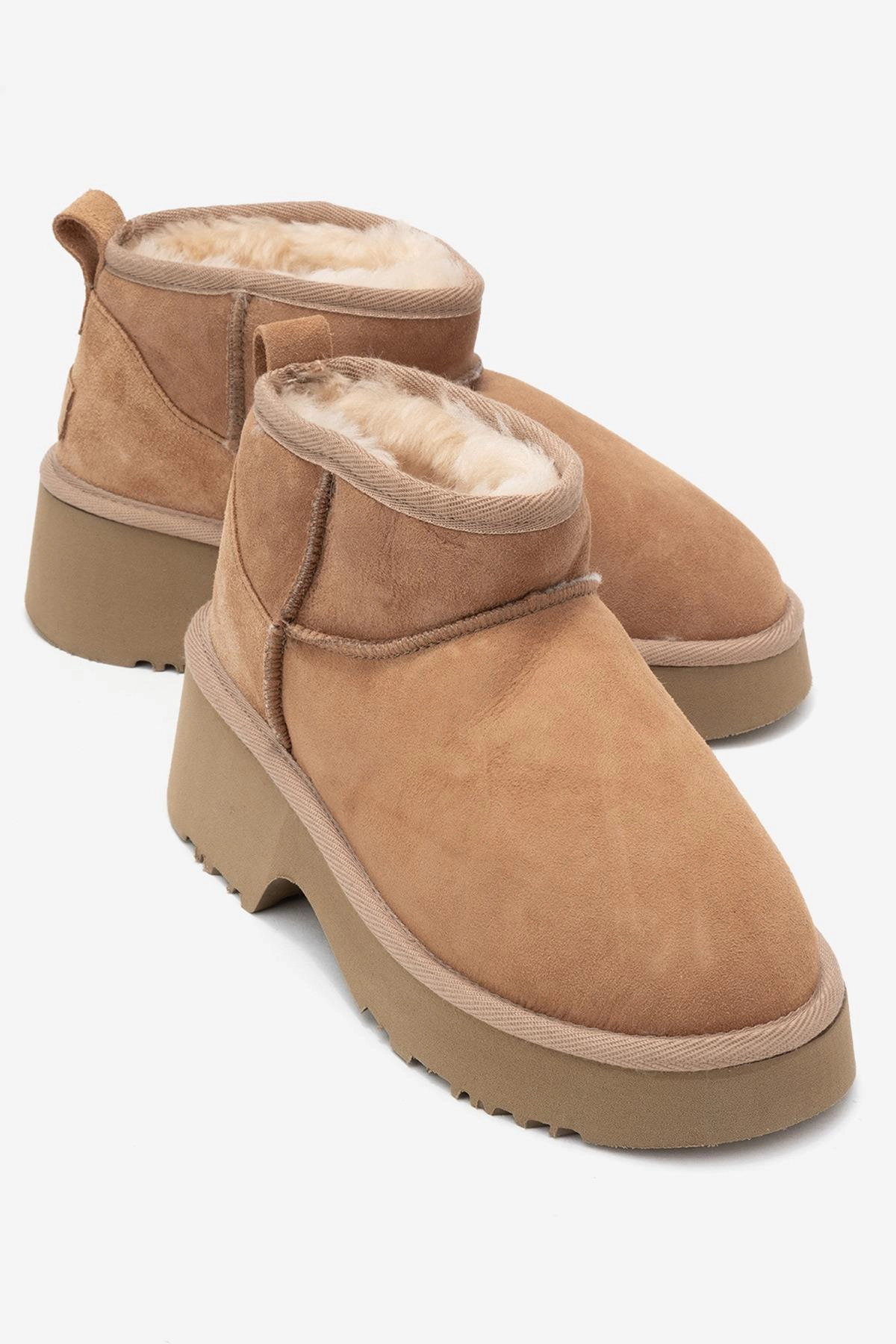 Forever & Always Womens Ary Leather Platform Boots