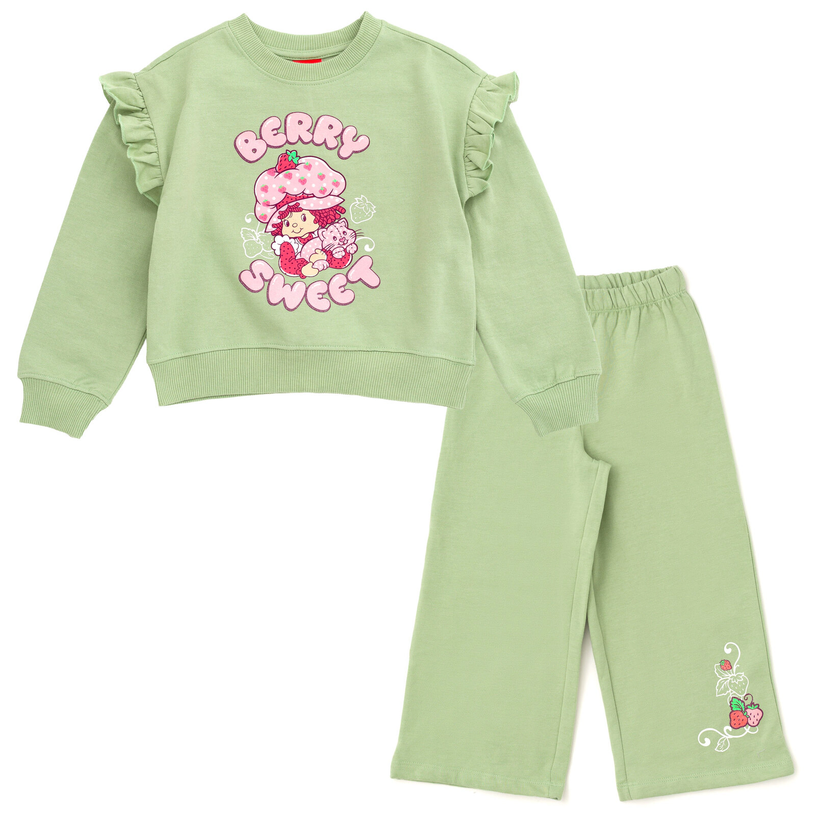 Strawberry Shortcake Girls' 2-Piece Fleece Sweatshirt and Pants Set