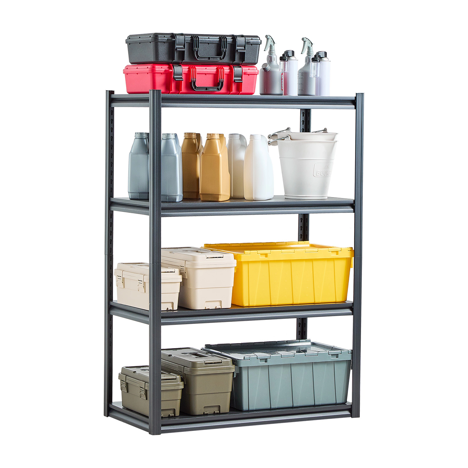 Flynama Storage Shelves 20Inches D x 40Inches W x 57Inches H 4-tier Garage Storage Shelving