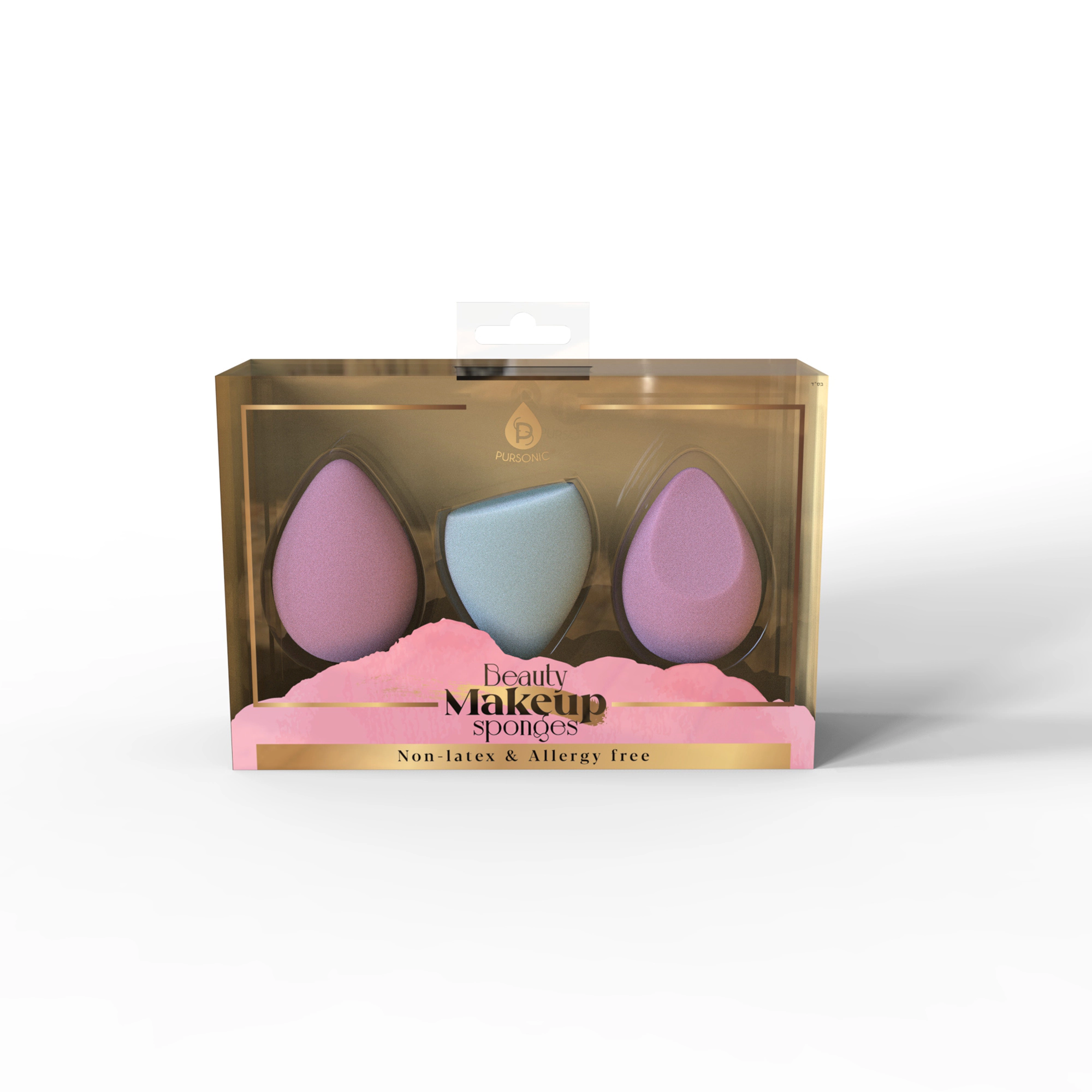 Pursonic Women's 3-Pack Beauty Makeup Sponges – Multi-Shape Blenders for Flawless Application