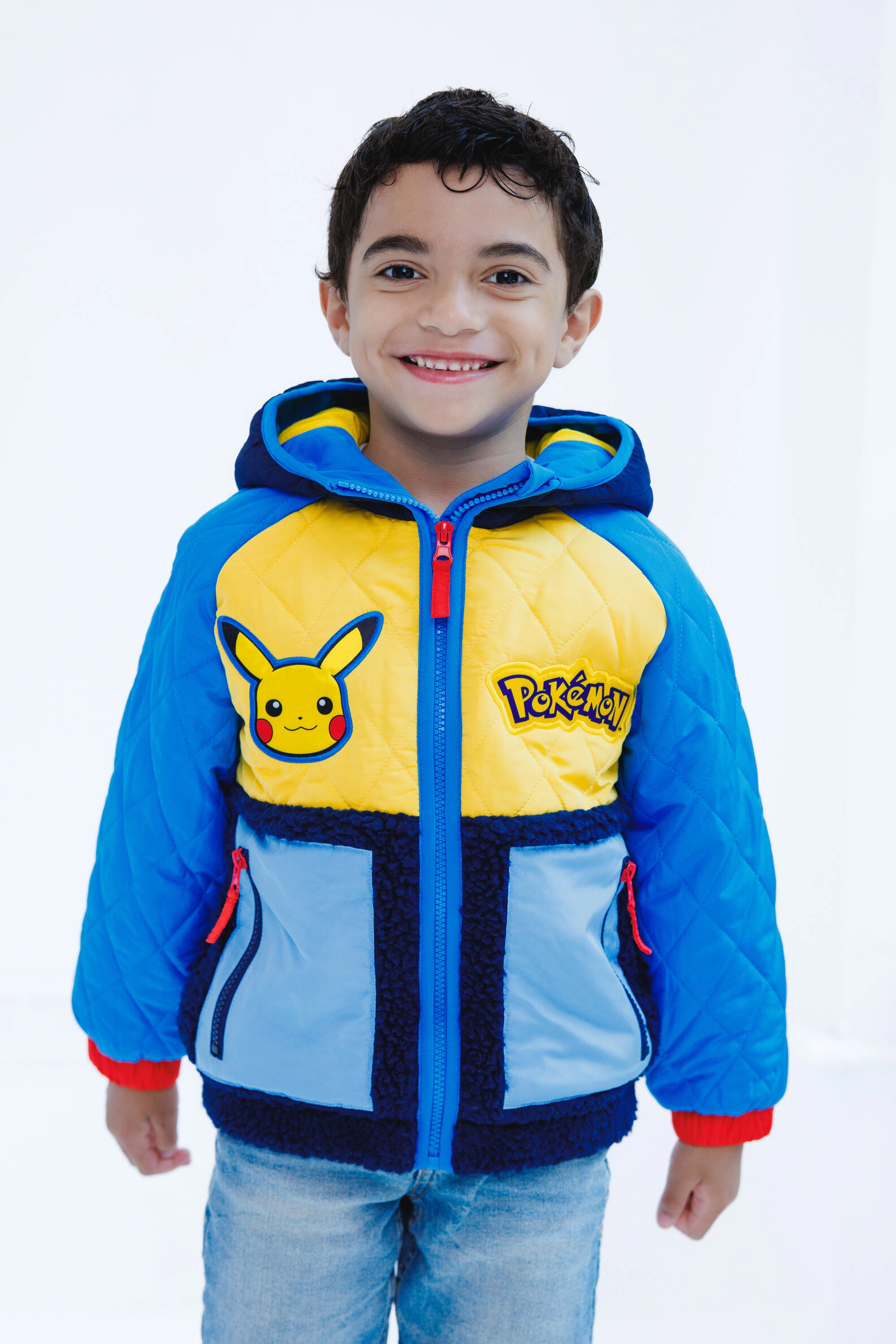 Pokemon Pikachu Boys' Hooded Zip-Up Jacket