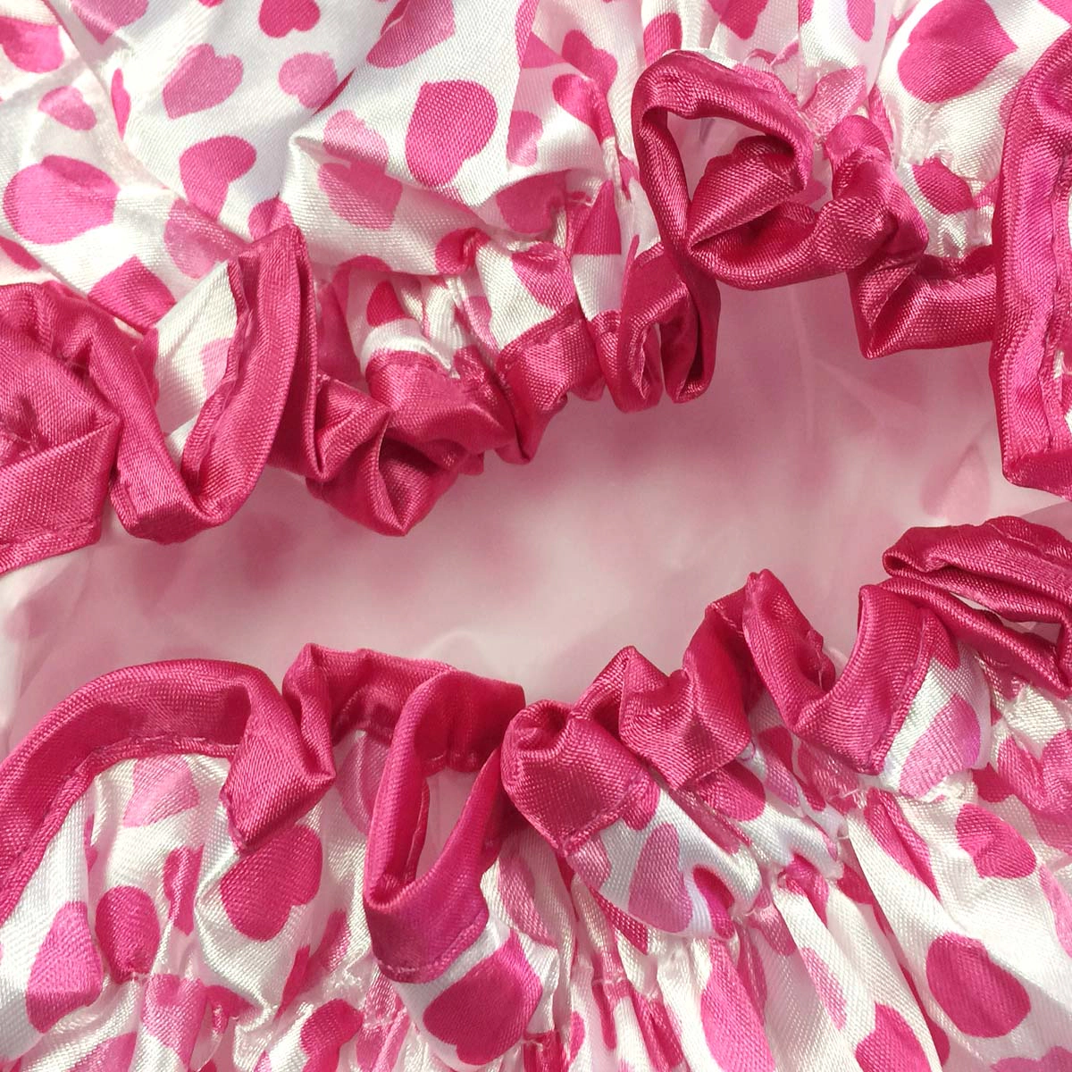 Wrapables Women's Trendy Satin Shower Cap, Pink Sweet Hearts