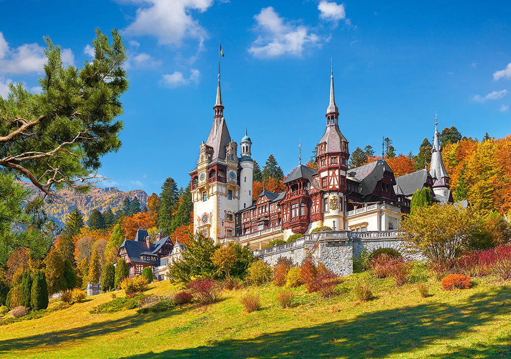 CASTORLAND 500 Piece Jigsaw Puzzles, Castle Peles, neo-Renaissance castle, Romania , B-53292