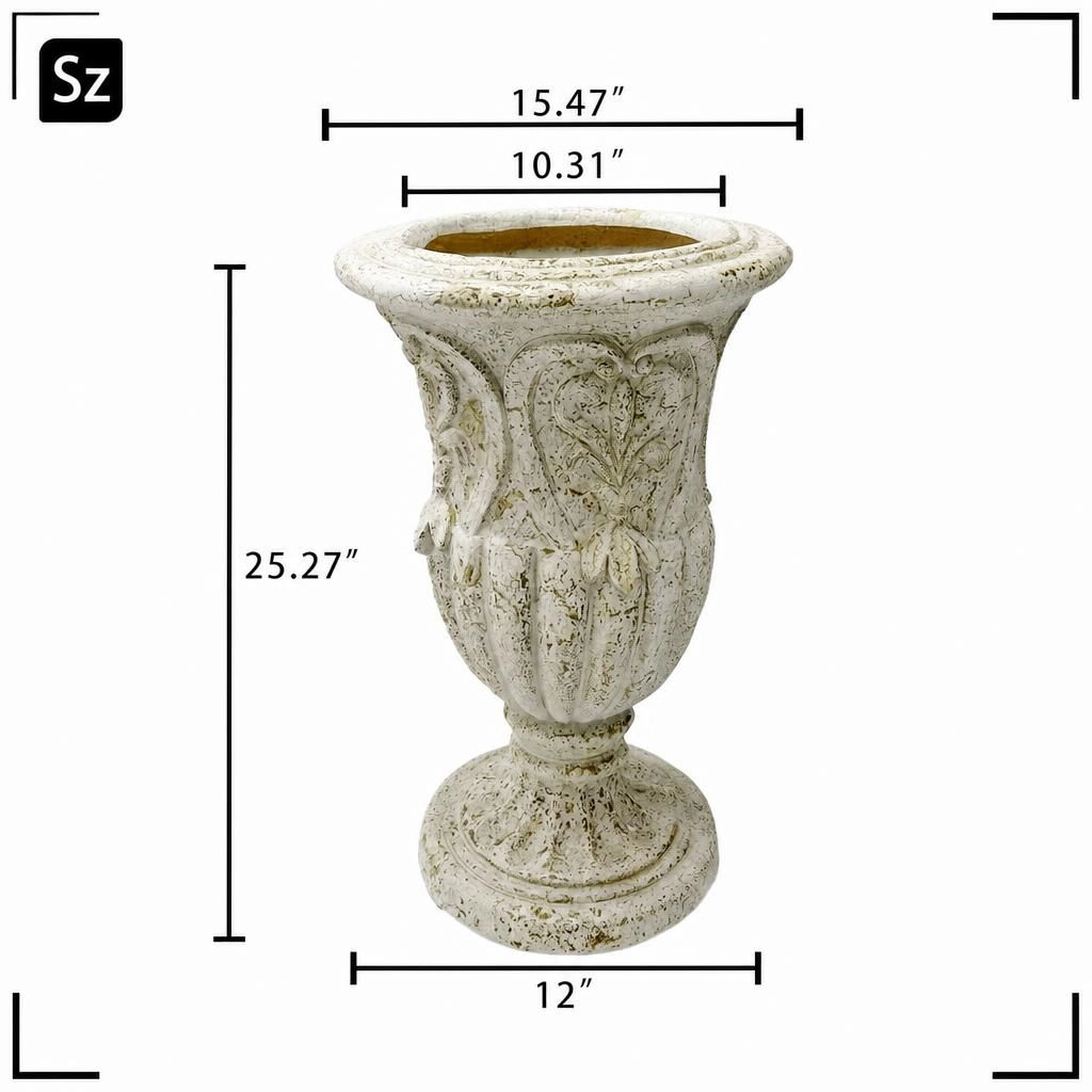 WOW PIONEER Tall Round Durable MgO Planter