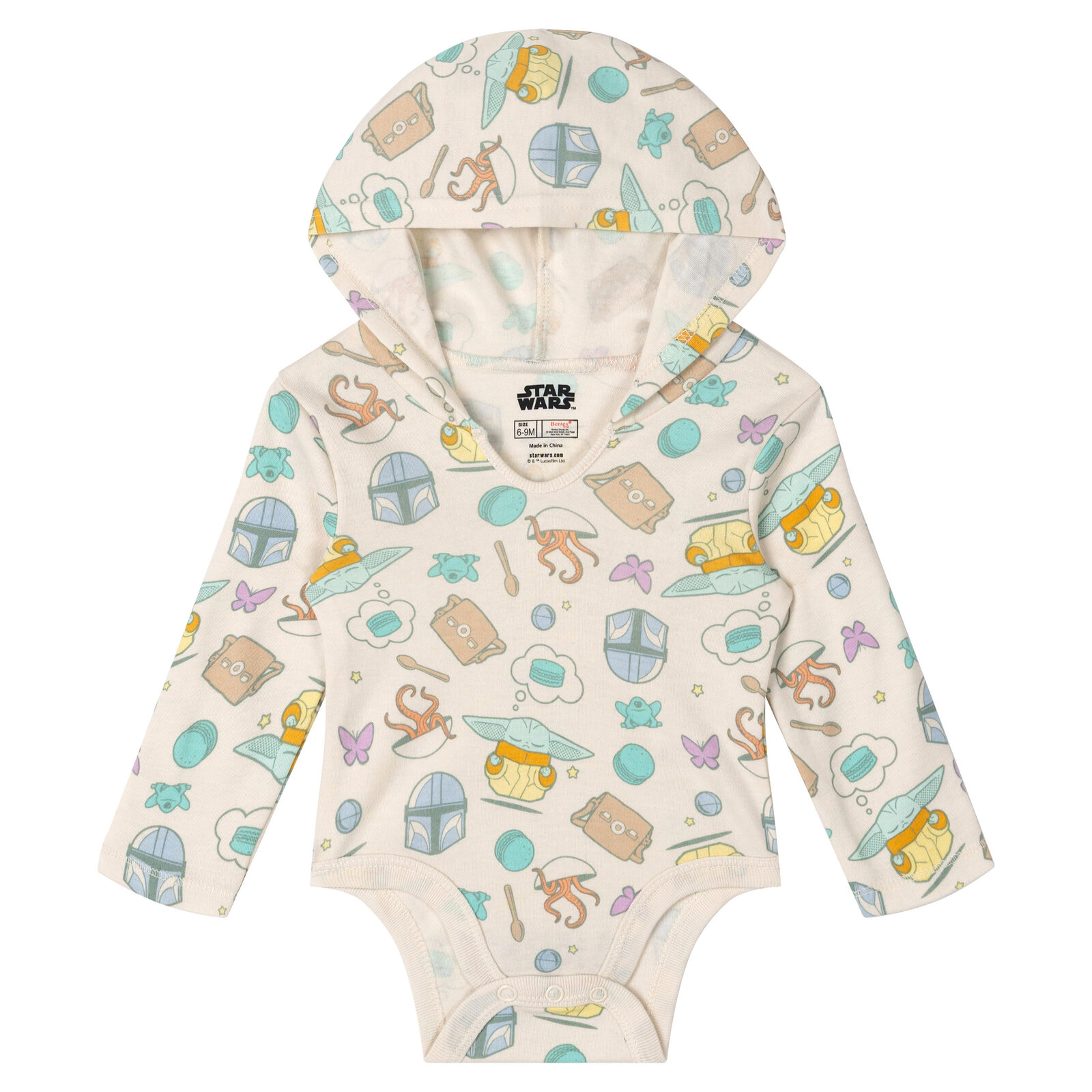 Star Wars Baby Boys' 3-Pack Cosplay Hooded Bodysuits