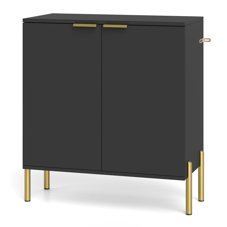 Hivvago 2-Door Buffet Cabinet Sideboard With Shelf And Metal Legs