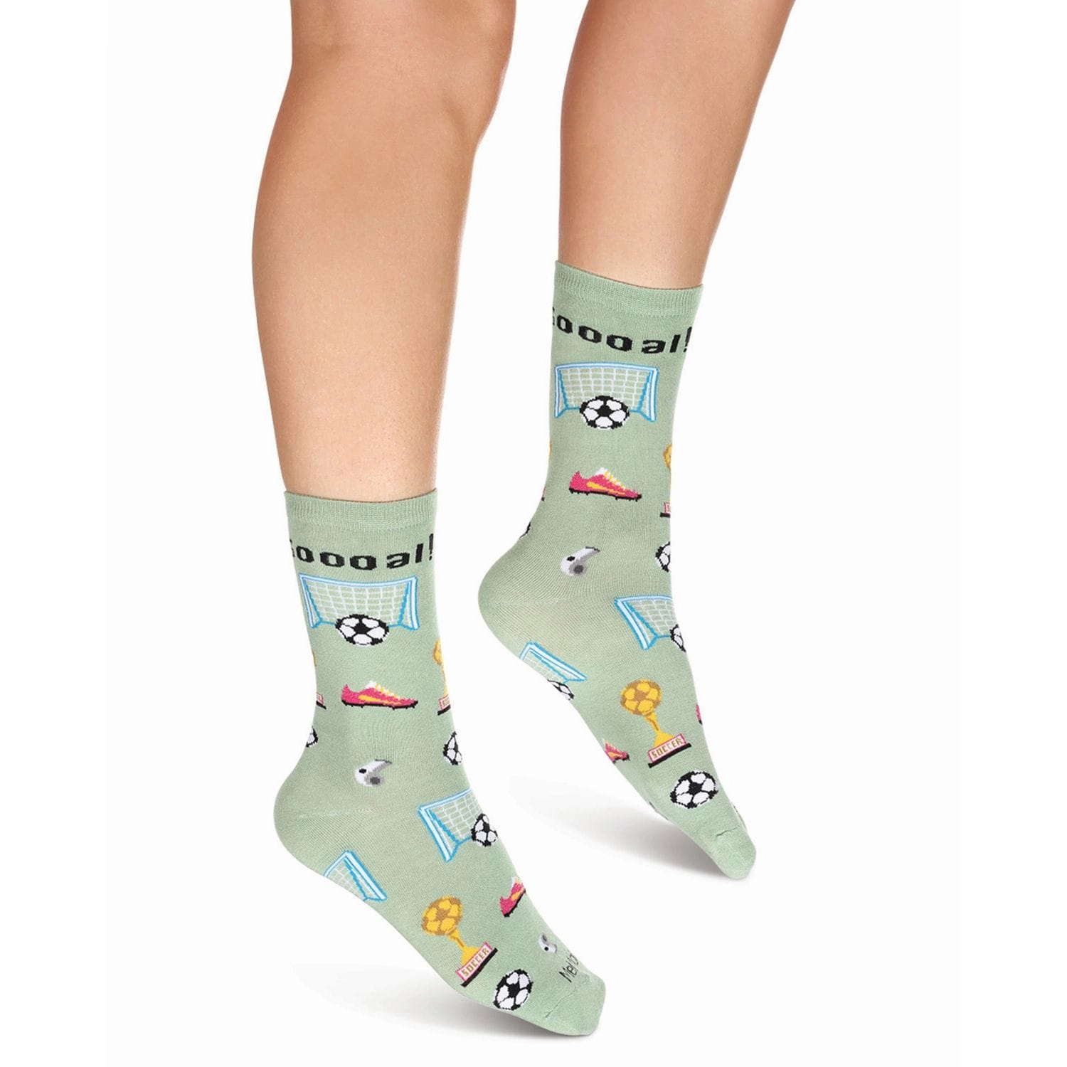 MeMoi Women's Soccer Bamboo Crew Socks