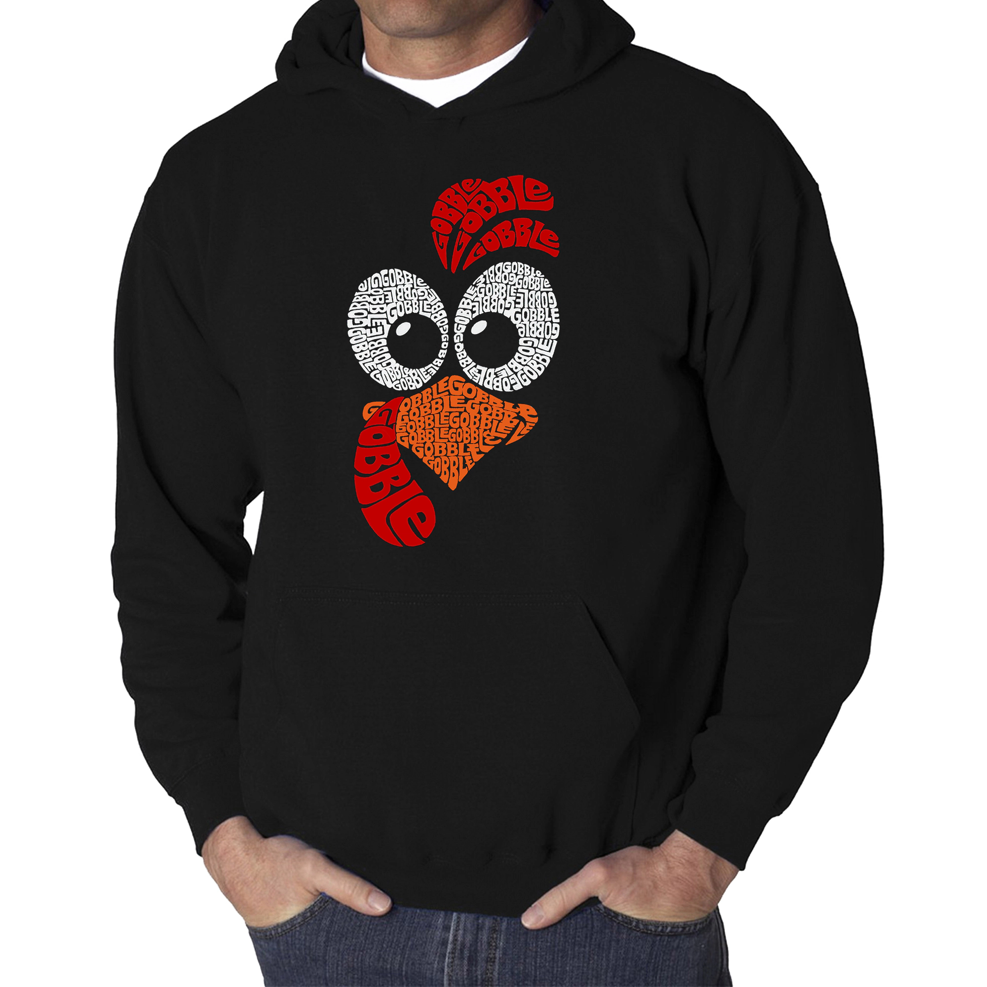 LA Pop Art Turkey Face - Men's Word Hooded Sweatshirt