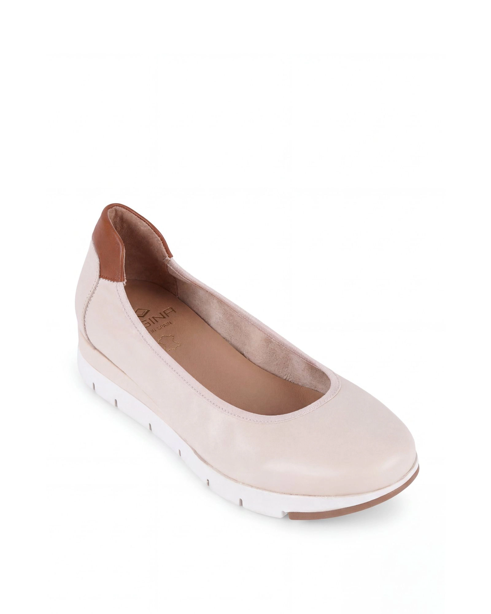 Menina Step Womens Promenade Leather Comfort Flat