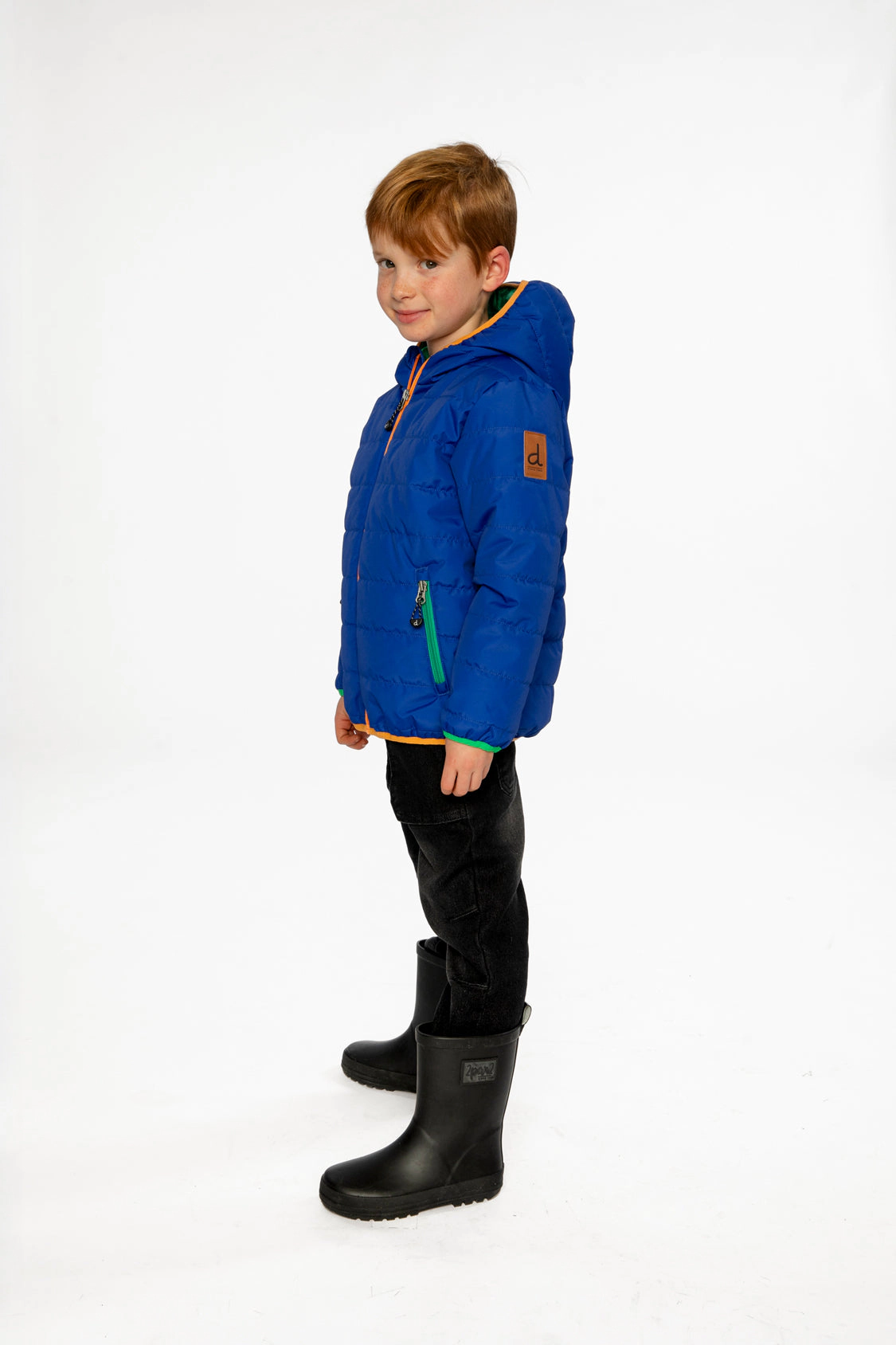 Deux par Boys Hooded Quilted Mid-Season Jacket
