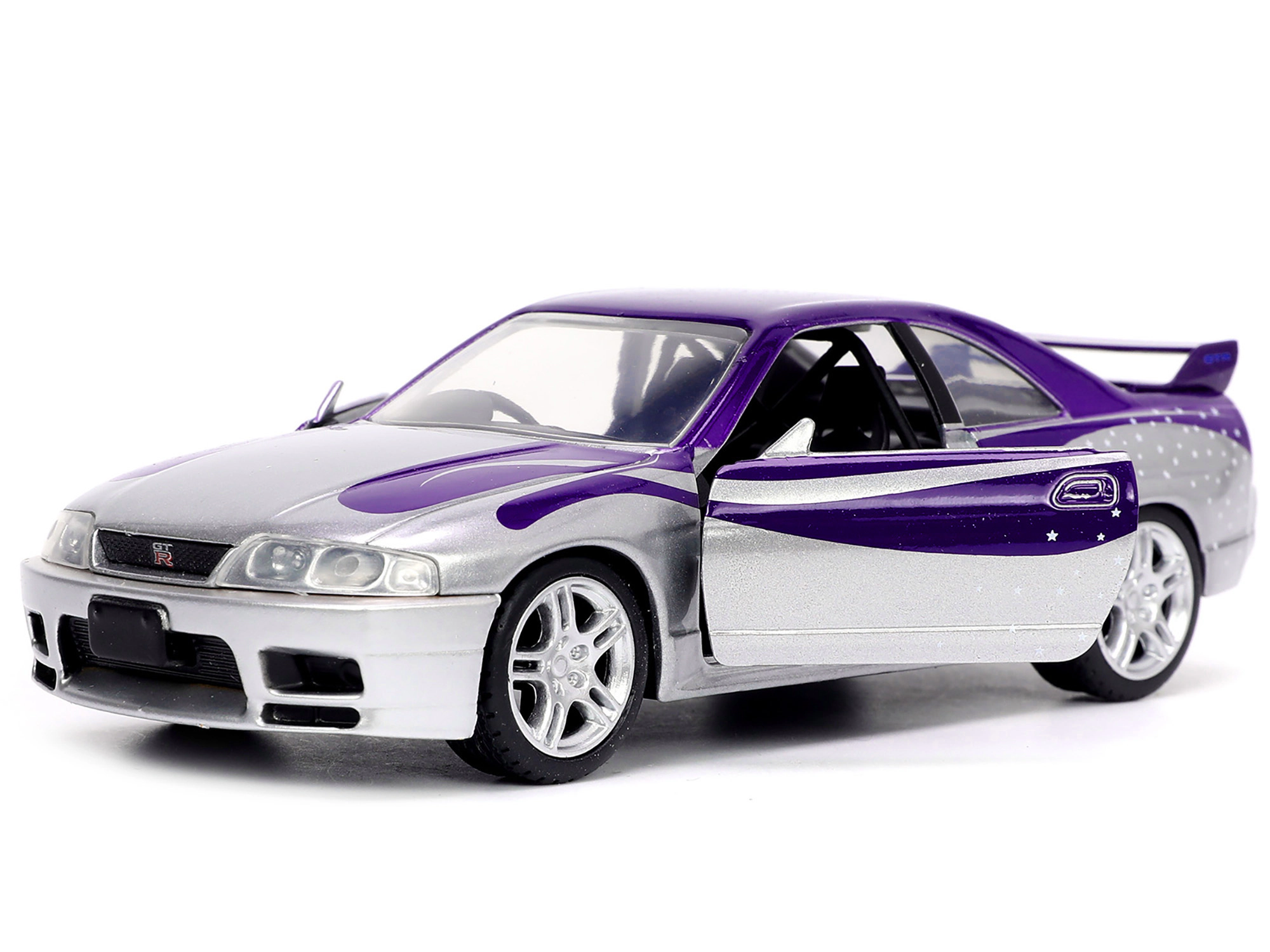 Jada 1995 Nissan Skyline Gt-R (Bcnr33) Purple And Silver Metallic "Fast & Furious" Series 1/32 Diecast Model Car By Jada