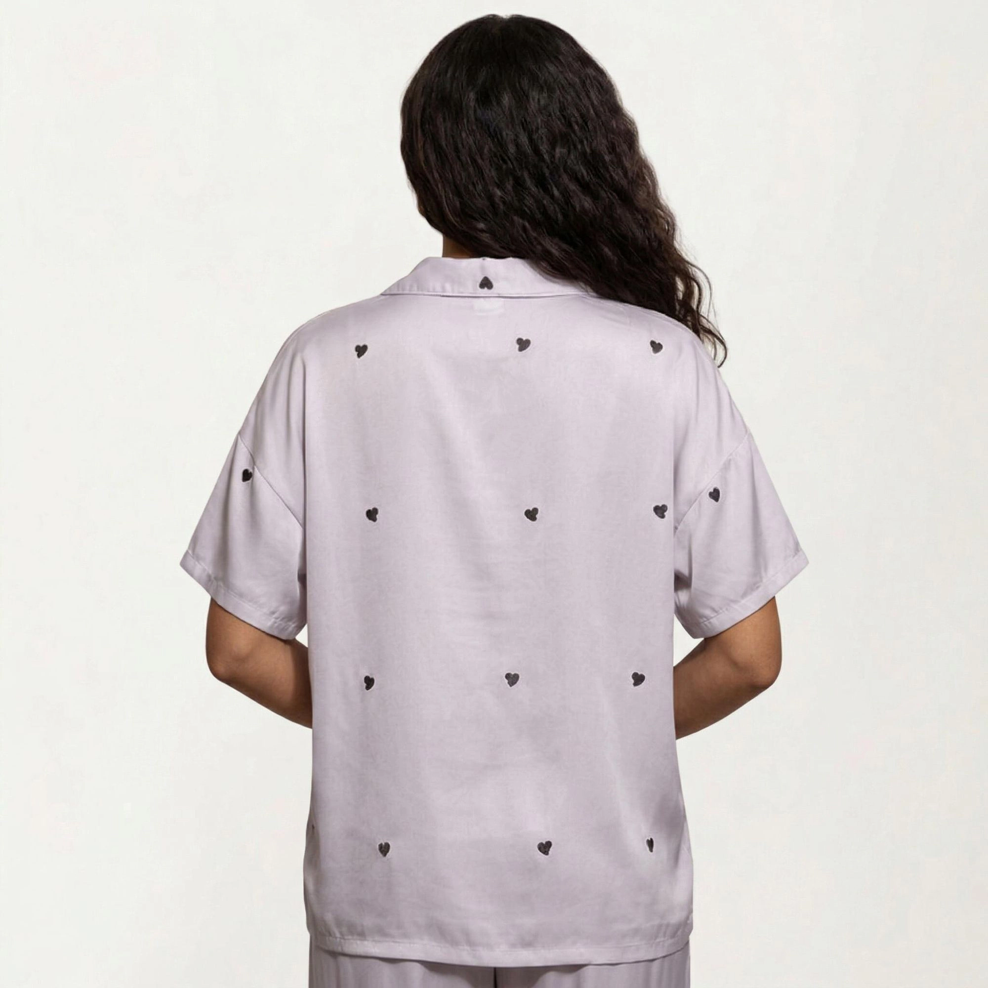 Anna-Kaci Women's 2-Piece Pajama Short Sleeve Button Down Top with Notch Collar and Relaxed Fit Pants Sleepwear Set
