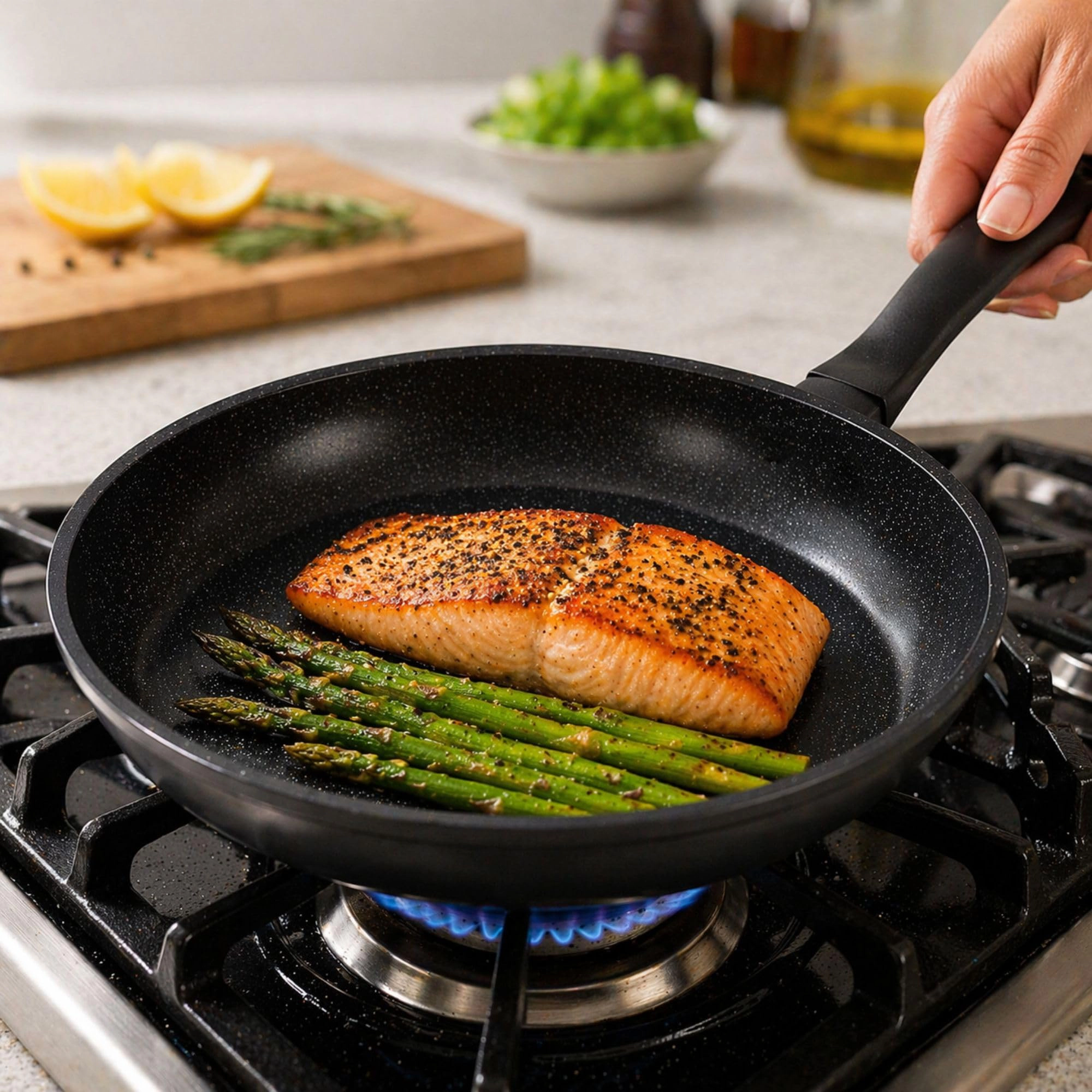Alva Energy Ceramic Nonstick Frying Pan Set, 2 pc 8" + 11"