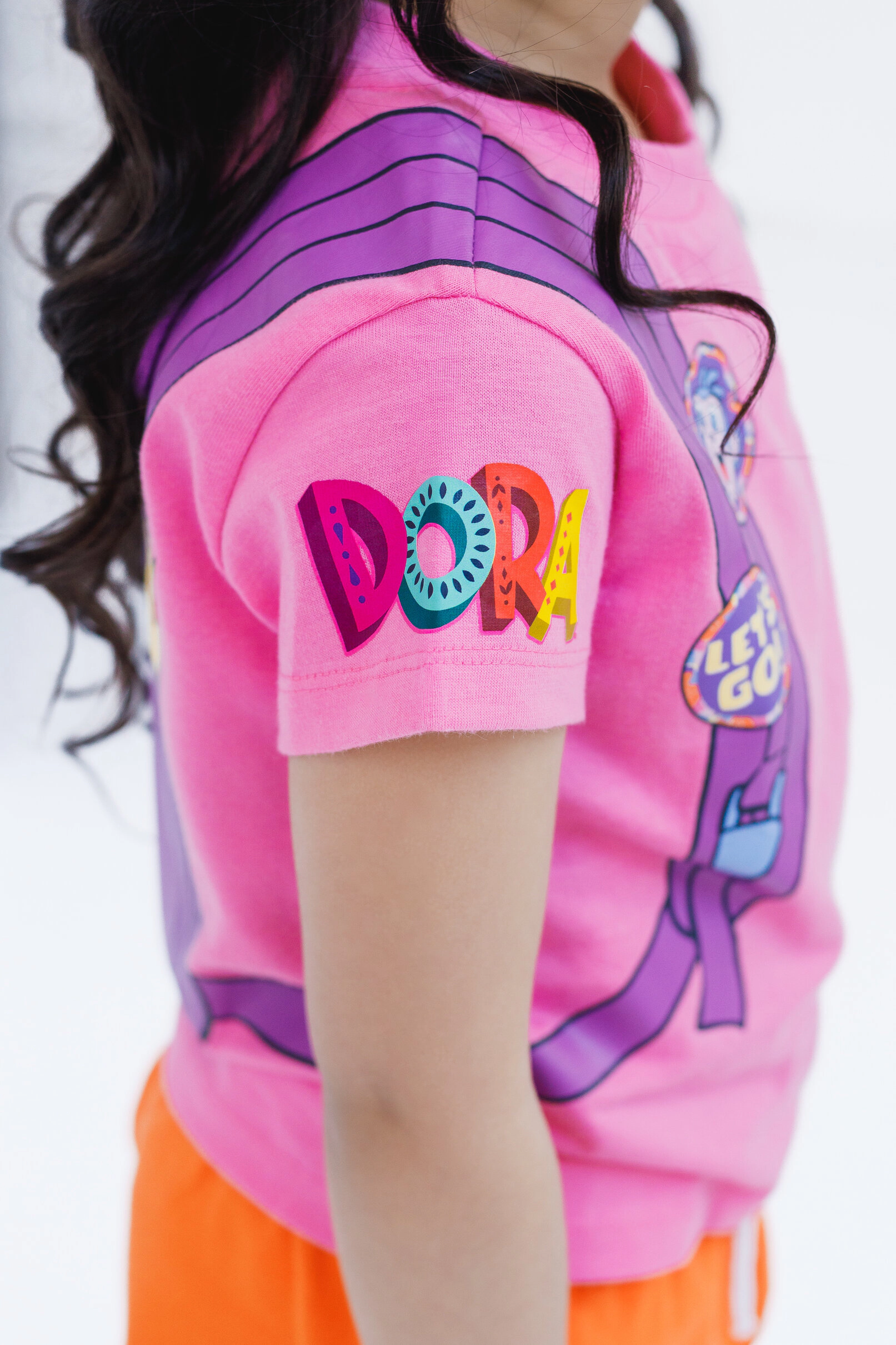 Dora the Explorer Girls' Cosplay 2-Piece Tee and Shorts Set
