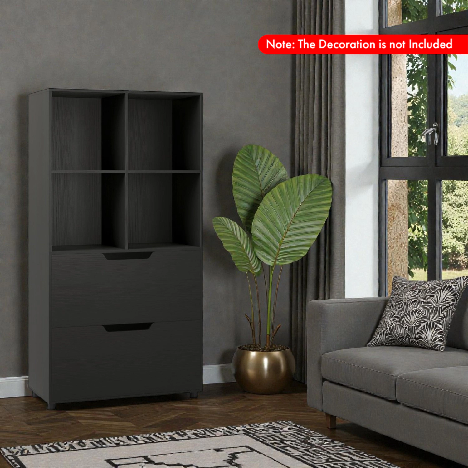 Hivvago Tall 5-Tier Storage Bookcase