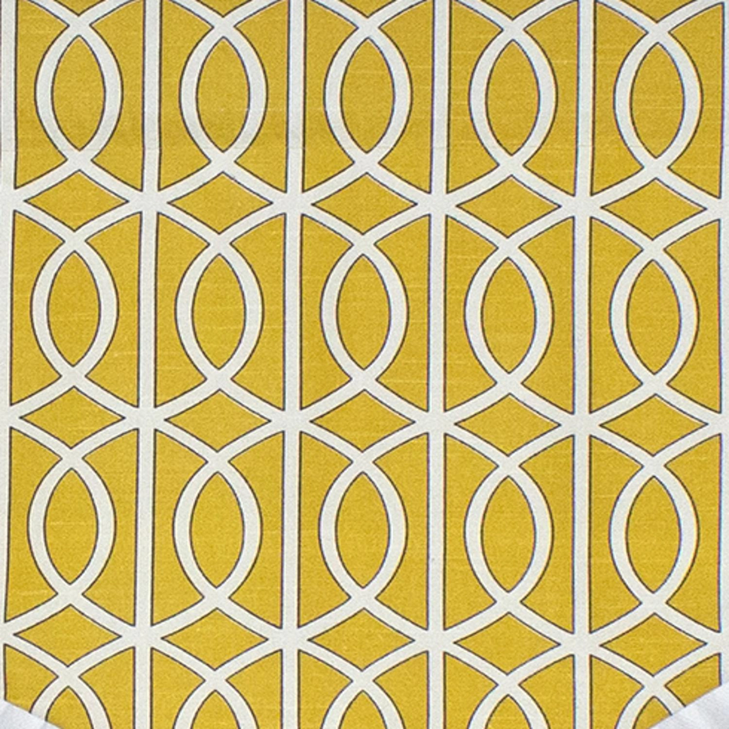 RLF Home Sequence Ruffled Cornice 100% Cotton with Fully Lined 3" Rod Pocket Valnance for Windows 50" x 17" Lemon