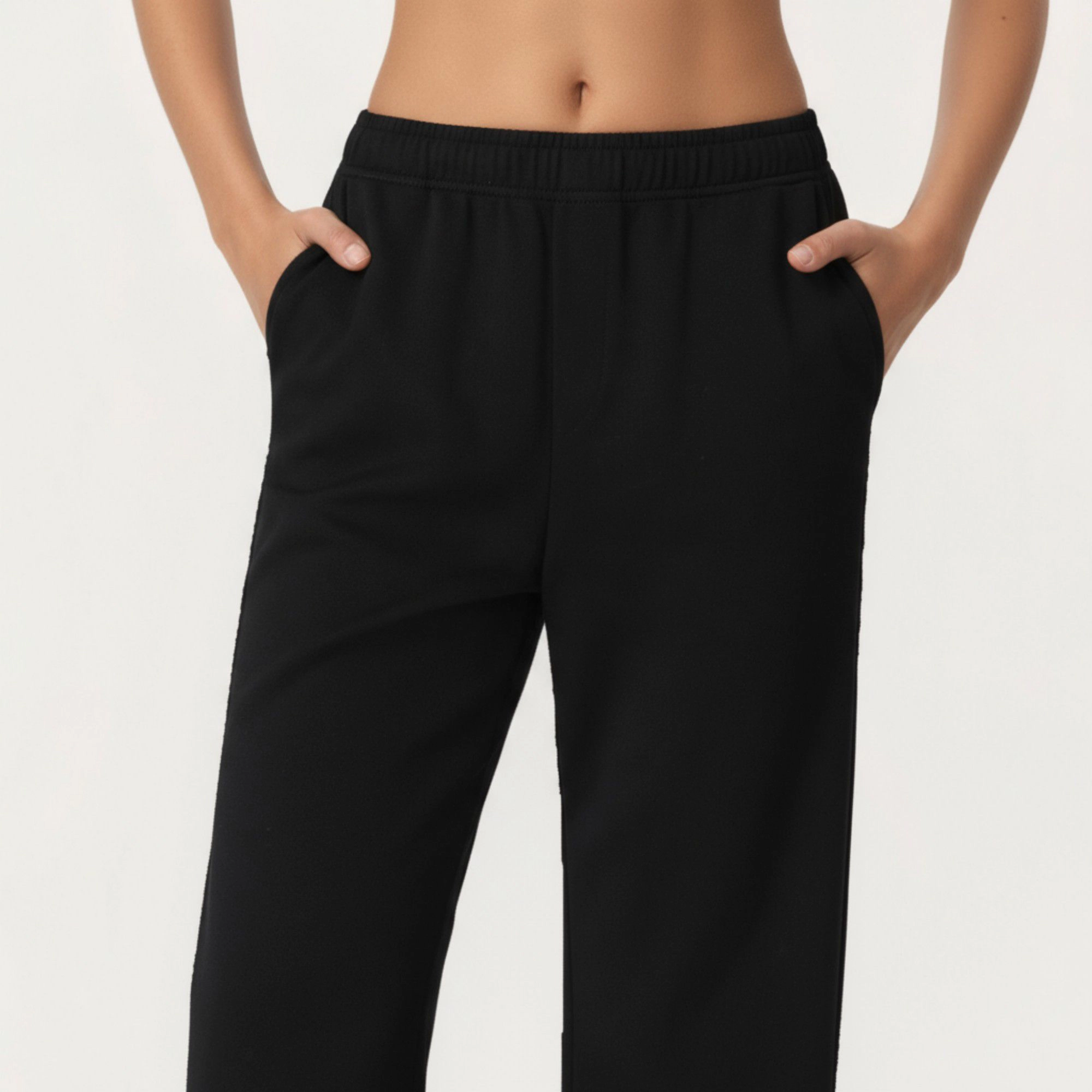 Anna-Kaci Women's High-Waist Relaxed Fit Sweatpants with Elastic Waistband and Side Pockets