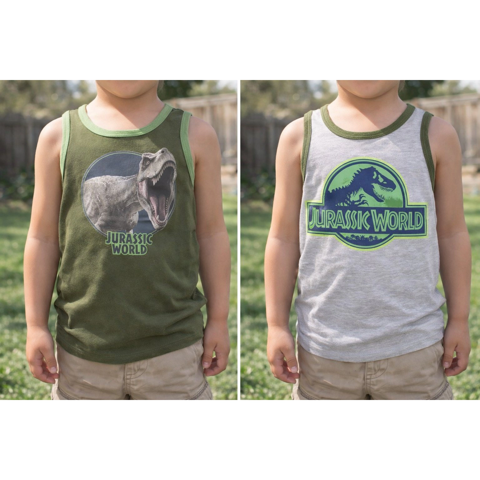 Textiel Trade Toddler Boy's Jurassic World Singlet (2 Pack)