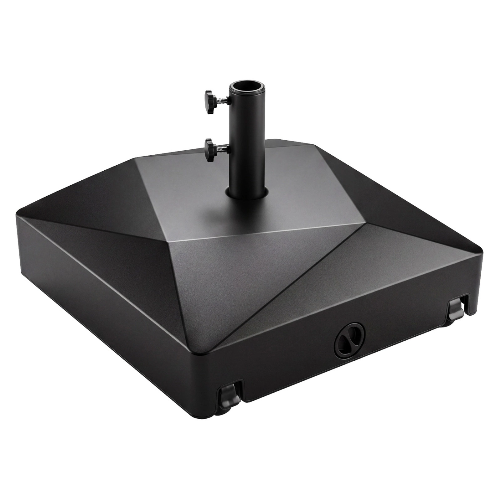 SUGIFT Mobile Fillable Patio Umbrella Base 154-lb Capacity Fits 6-10 ft Umbrellas Black