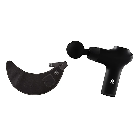 Pursonic Unisex Recovery & Muscle Relief Therapy Bundle: Red Light Therapy Neck Wrap & 3-Speed Massage Gun