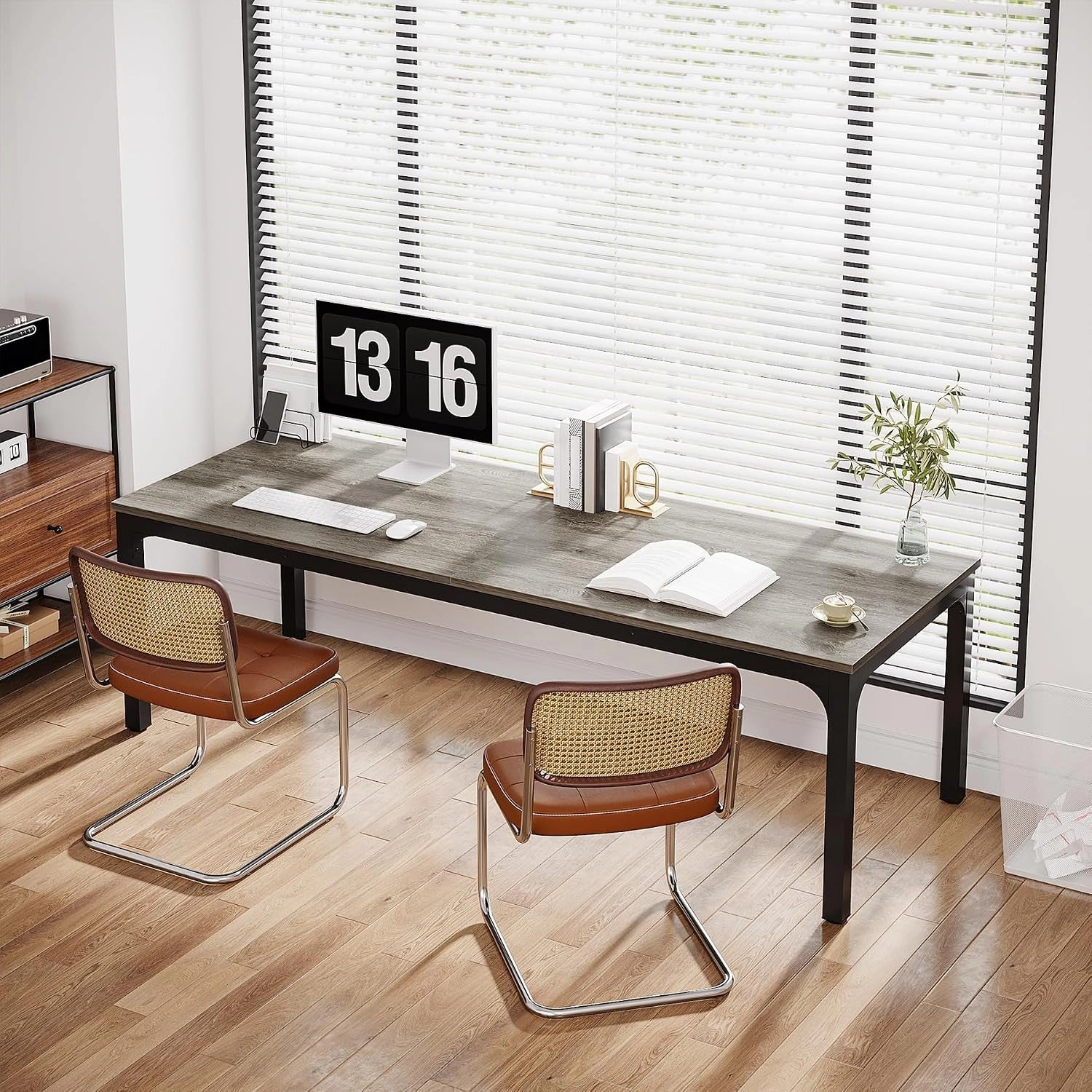 Tribesigns Industrial Wood Executive Desk