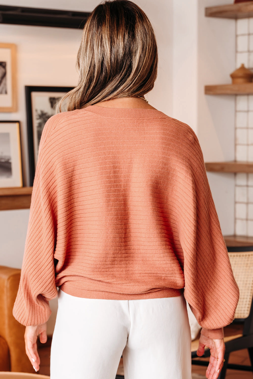 Threaded Pear Women's Parker Button Front Dolman Sleeve Sweater Cardigan