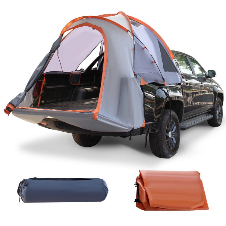 SUGIFT 2 Person Silver Truck Bed Tent with Detachable Rainfly and Carry Bag 8.4-ft W 6.8-ft D 3.1-ft H