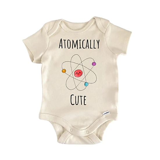 NOFO VIBES Unisex Atom Science Cute Physics Scientist Baby Gift Baby Bodysuit