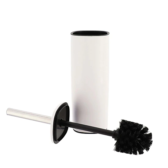 Evideco French Home Goods Square Metal Toilet Brush and Holder Set
