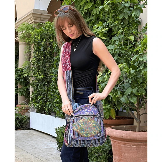 Kathmandu Collection Womens Butterfly Design Hobo Bag