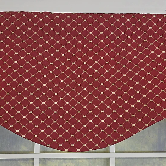 RLF Home Passat Cornice 100% Cotton Rod Pocket  Window Valance 50" x 17" Red
