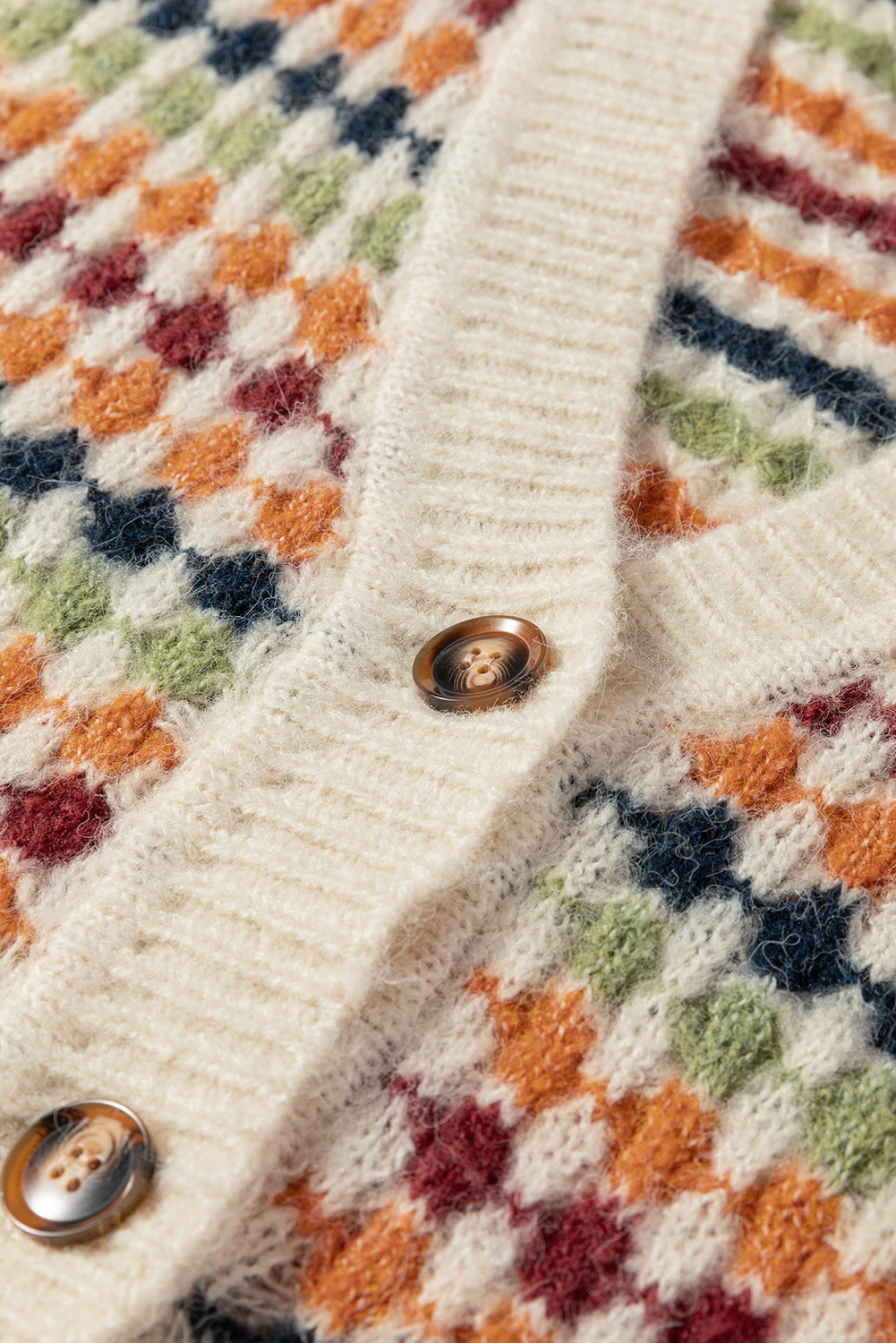Threaded Pear Women's Seraxie Pattern Knit Front Sweater