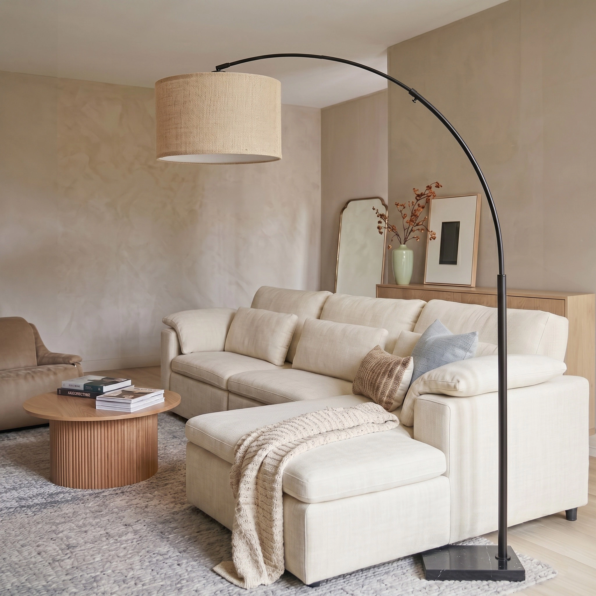 Brightech Logan Extendable Drum Floor Lamp