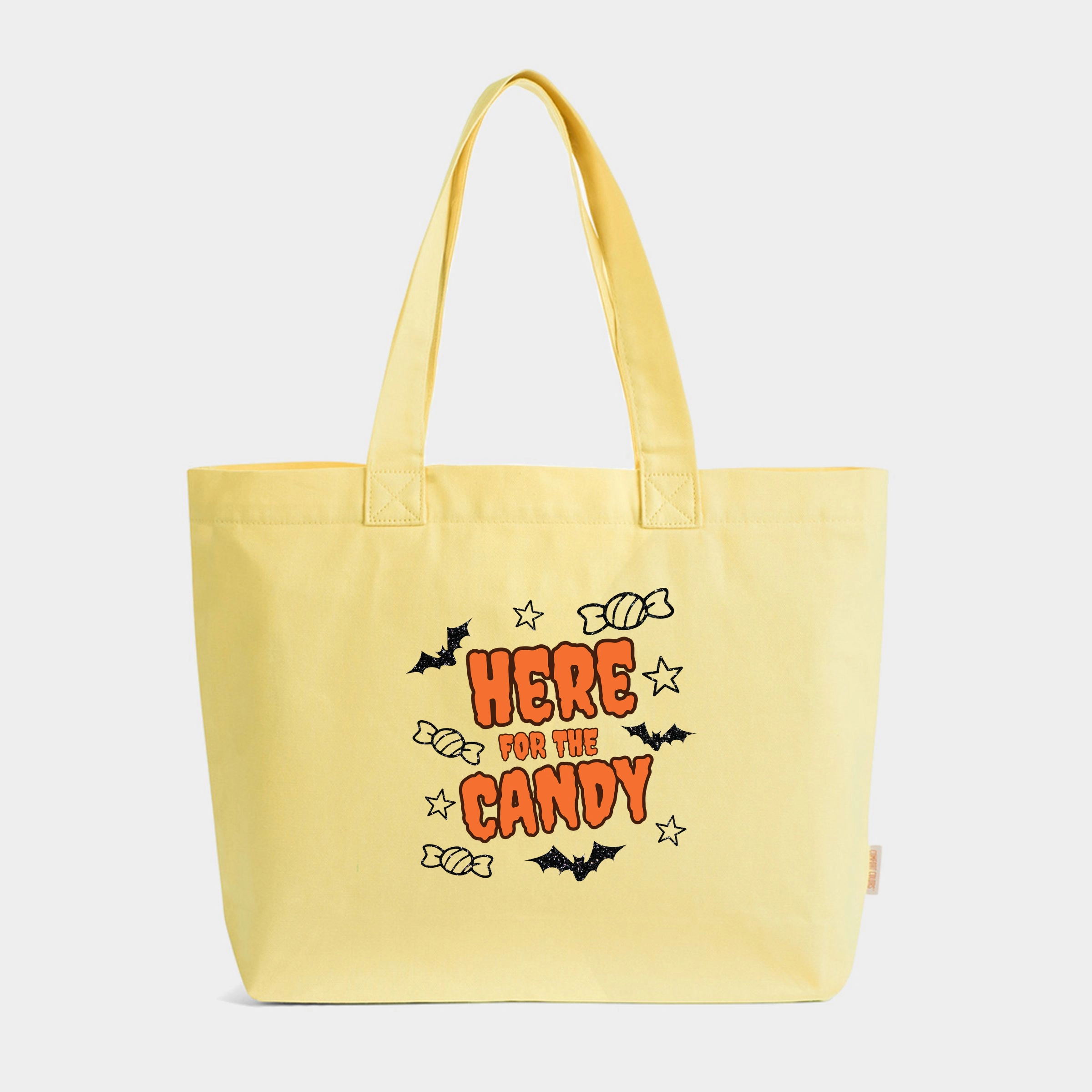 Simply Sage Market - Zippered Canvas Tote Here For The Candy Black Glitter