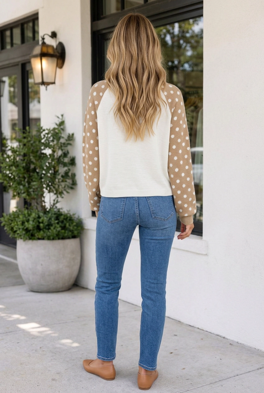 Threaded Pear Women's Ameliah Long Sleeve Sweater Top