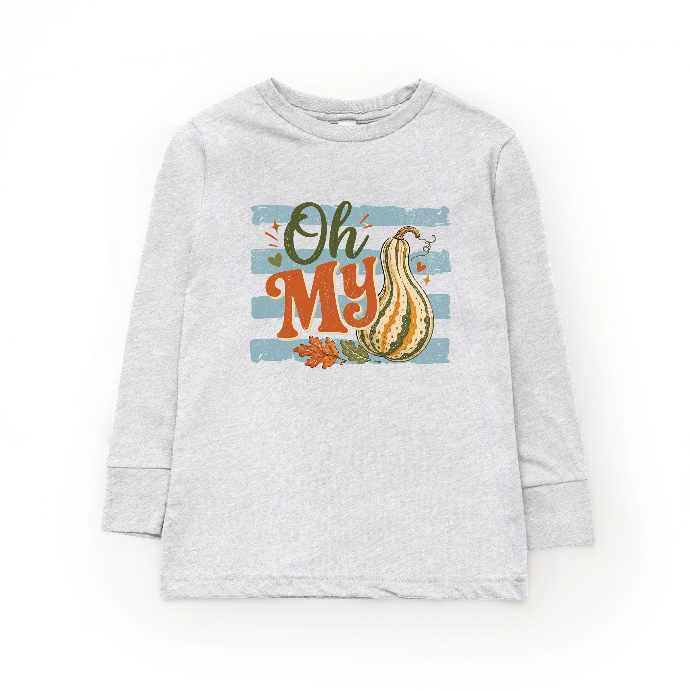 The Juniper Shop - Youth Long Sleeve Graphic T-Shirt Oh My Gourd Stripes