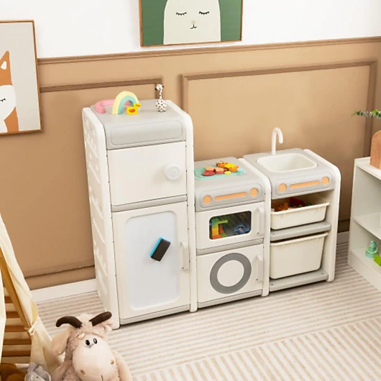 Hivvago Multipurpose Kids Storage Unit With Toy Chest And Bookshelf