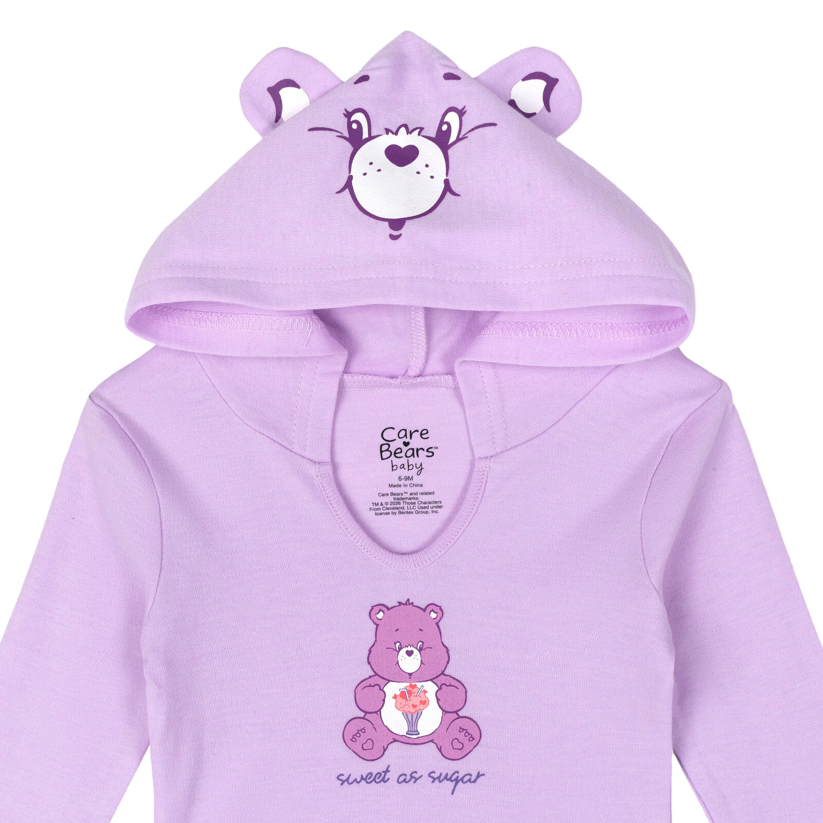 Care Bears Baby Girls' 3-Pack Cosplay Hooded Creepers