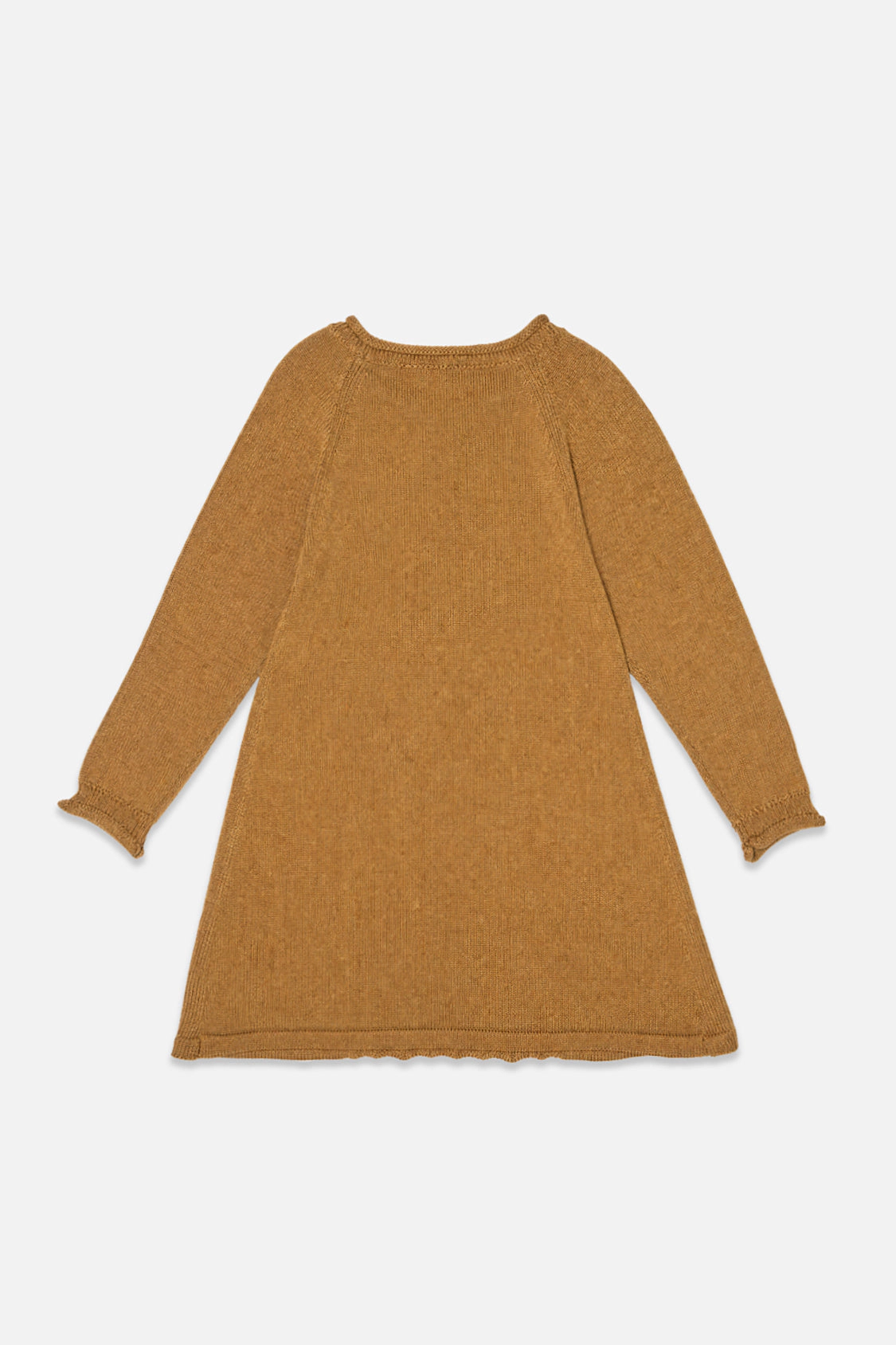 Deux par Girls Knitted A-Line Dress with 3D Bow and Pleats