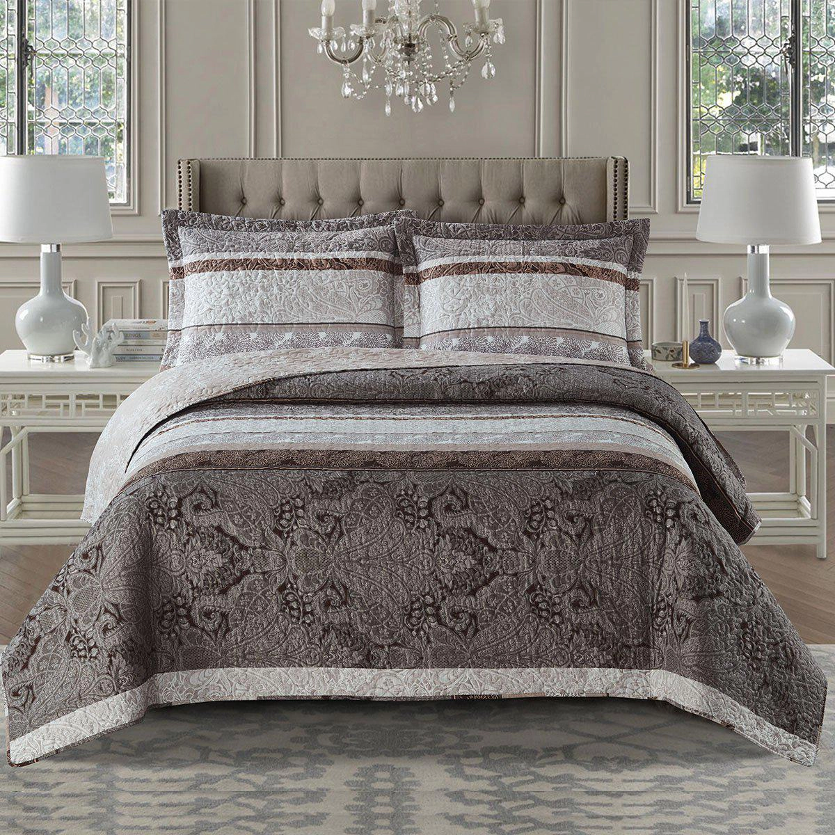 Egyptian Linens Callisto Reversible Bedspread Quilt Set
