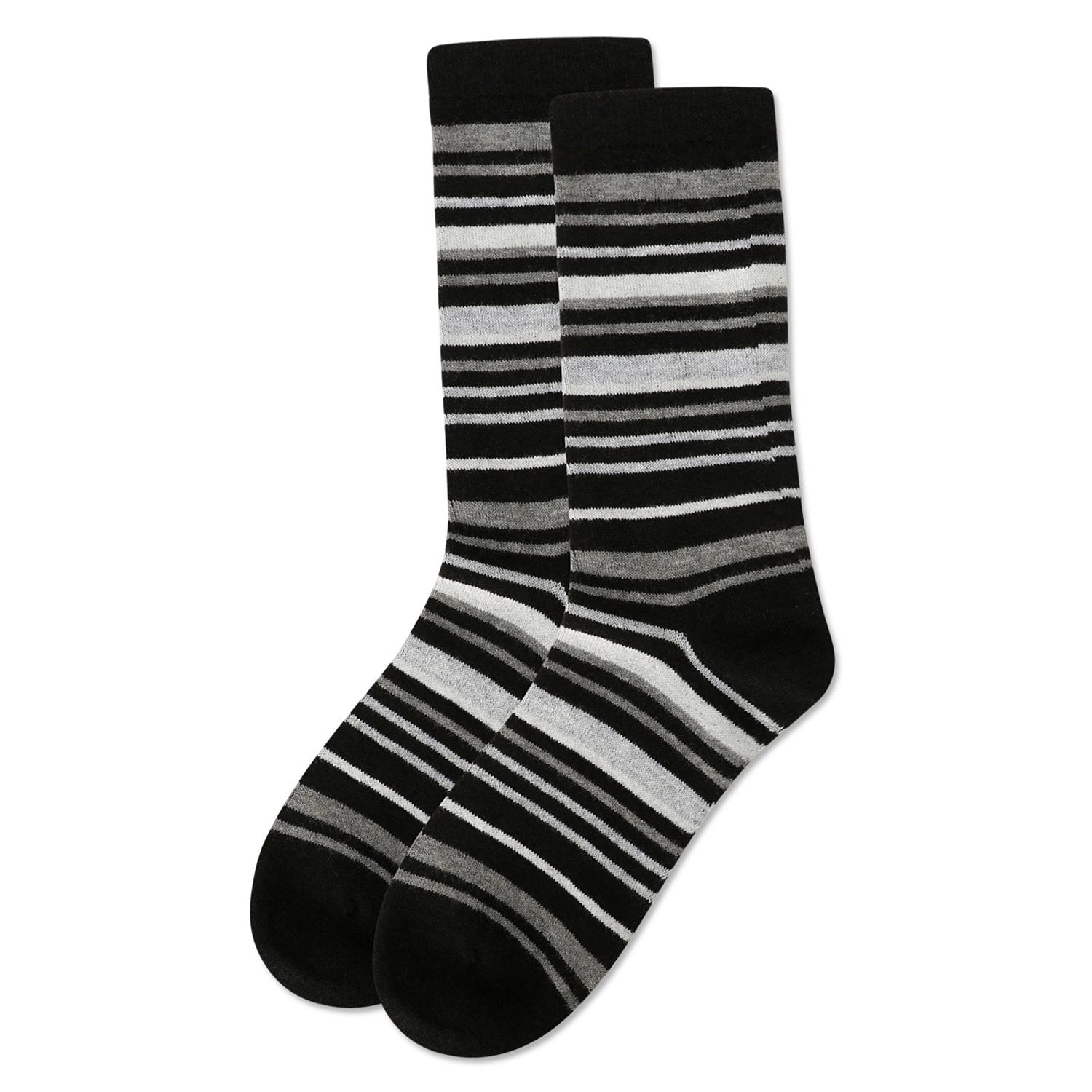 MeMoi Women's Soft Striped Cashmere Crew Socks