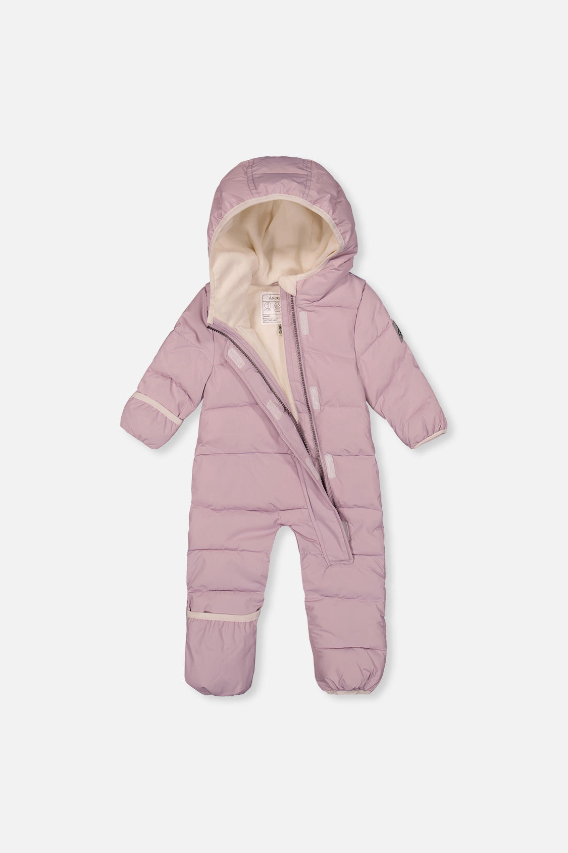 Deux par Girls Cloud Quilted One Piece Snowsuit Adapted for Car Seats