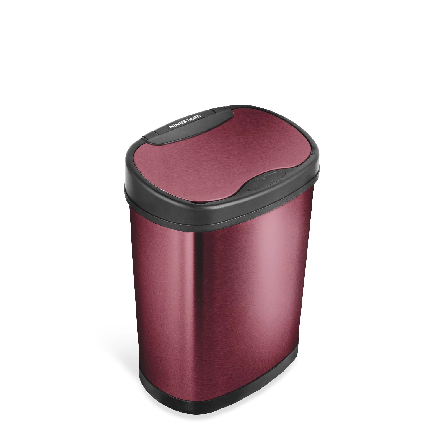 Ninestars Modern Oval 3.9-Gallon Stainless Steel Motion Sensor Trash Can