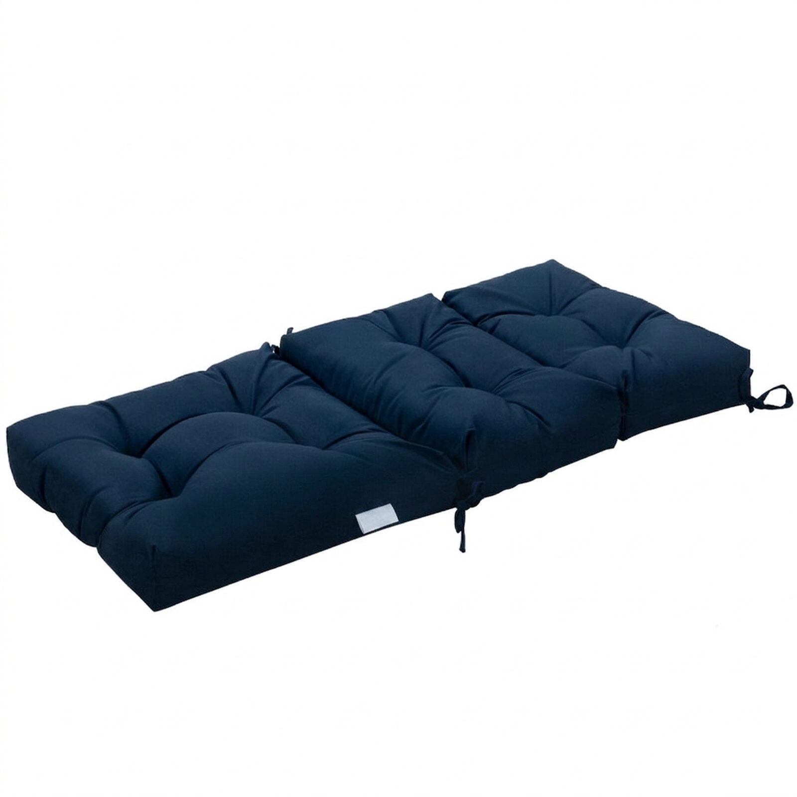 SUGIFT 45.5-in x 22-in Tufted High Back Outdoor Patio Chair Cushion with 3-Fold Design and String Ties