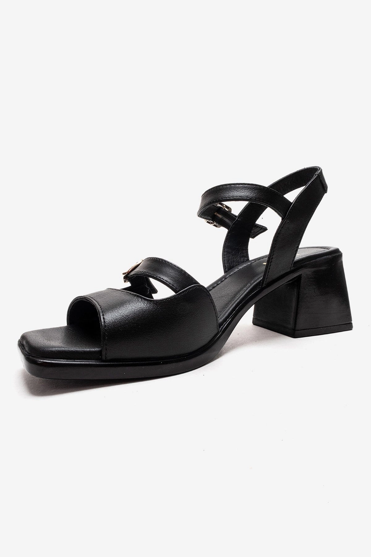 Forever & Always Womens Yolen Leather Block Heel Sandal