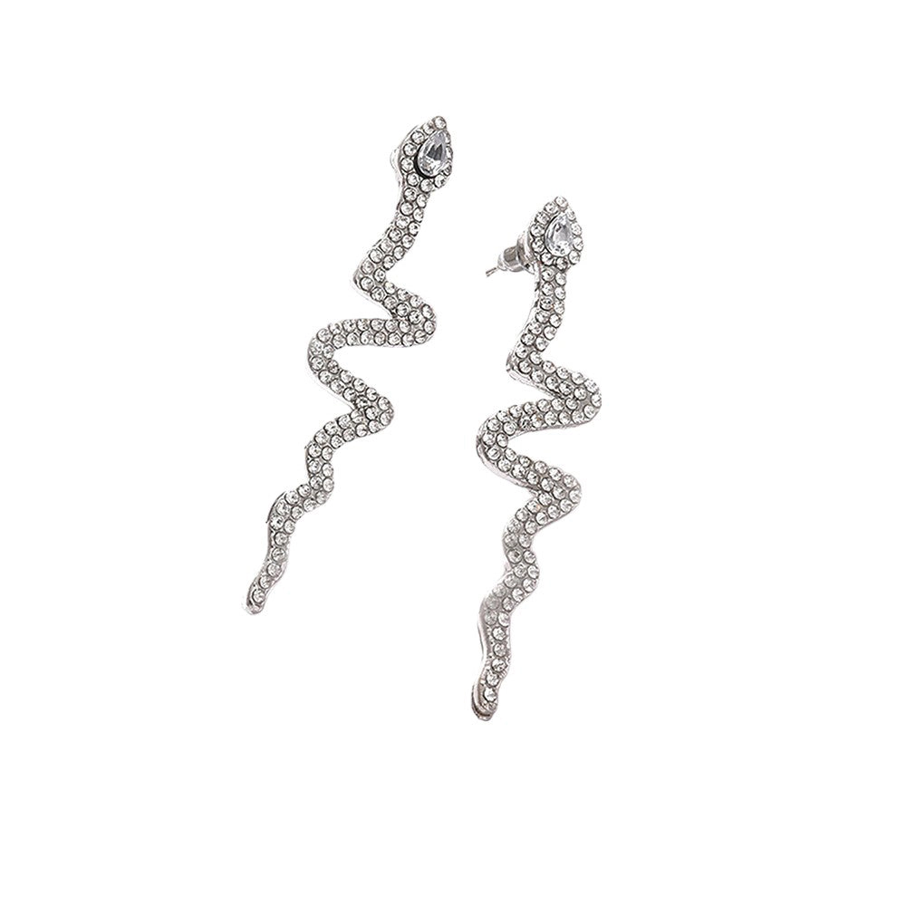 SOHI Women's Serpent Drop Earrings