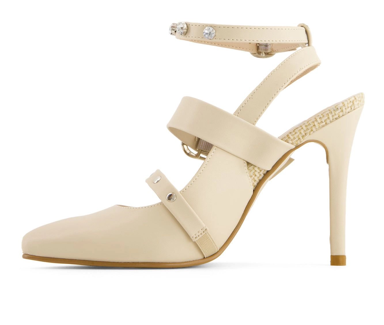 Andrea Womens Ankle Strap Stilettos